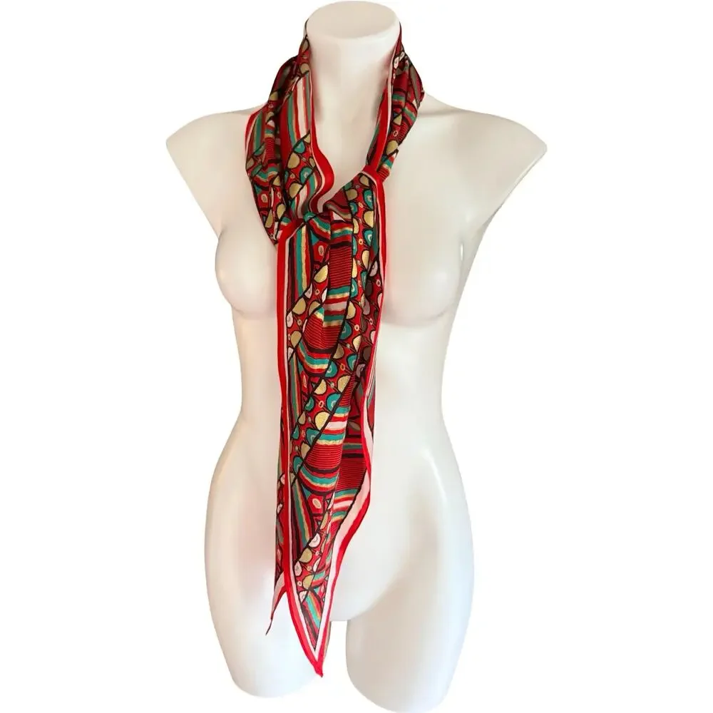 Vintage Anne Klein for Color-Plus™ Silk Sash Scarf — Made in Japan